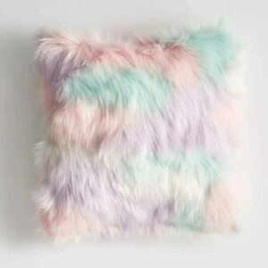 NWT! POTTERY BARN TEEN Himalayan Faux Fur Throw Pillowcase